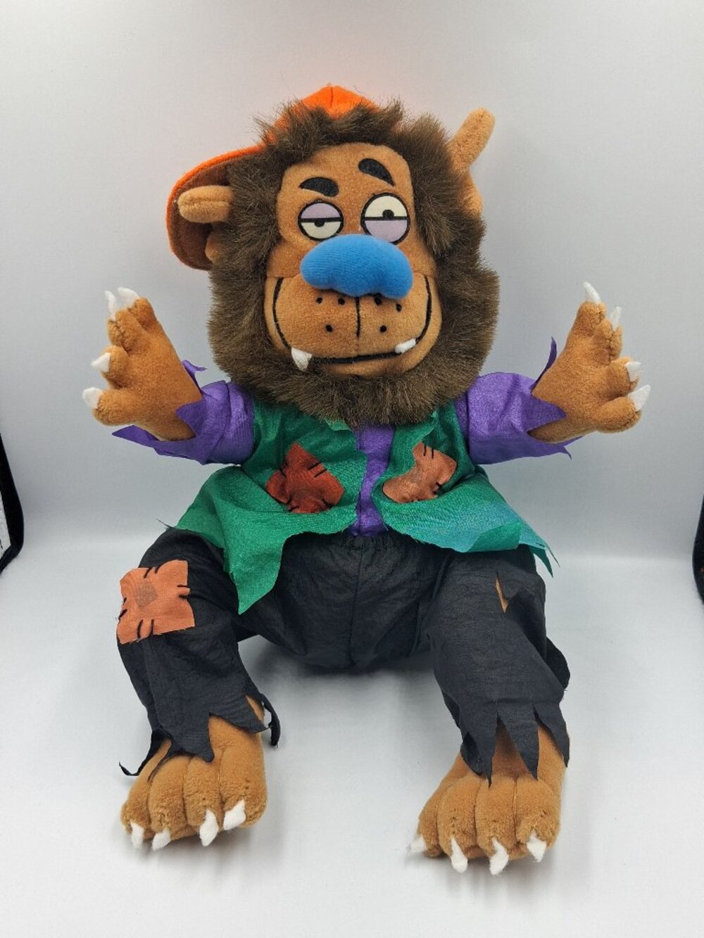 Vintage Halloween Gibson 1997 Monster Bash 13" Werewolf Nylon Plush